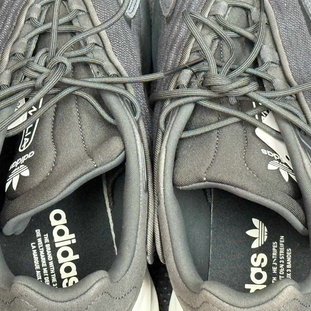 Adidas OZELIA Charcoal and White Athletic Shoes - Picture 5 of 10